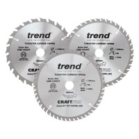 Trend CSB/165/3PK/B 165mm Mixed Triple Pack 24T/40T/52T £26.99